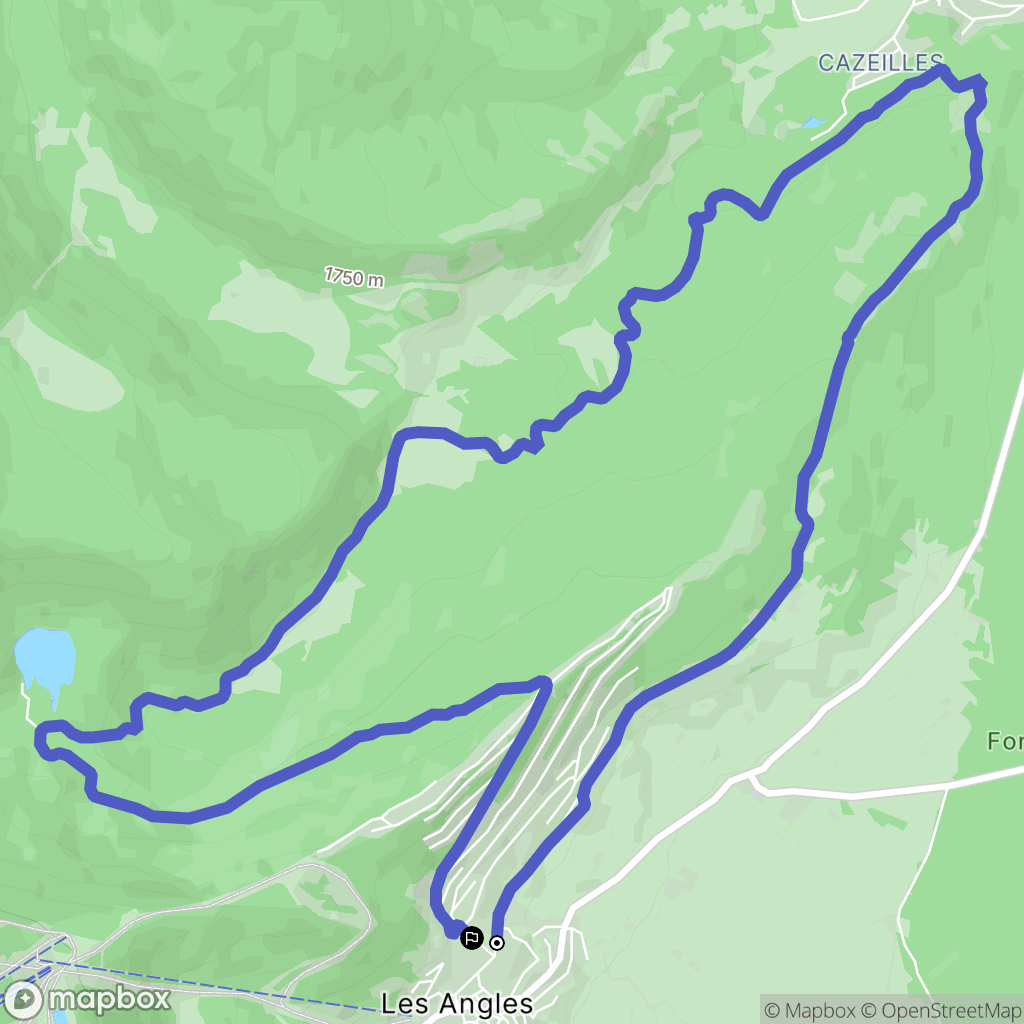 Les Angles : carte du parcours de randonnée - France