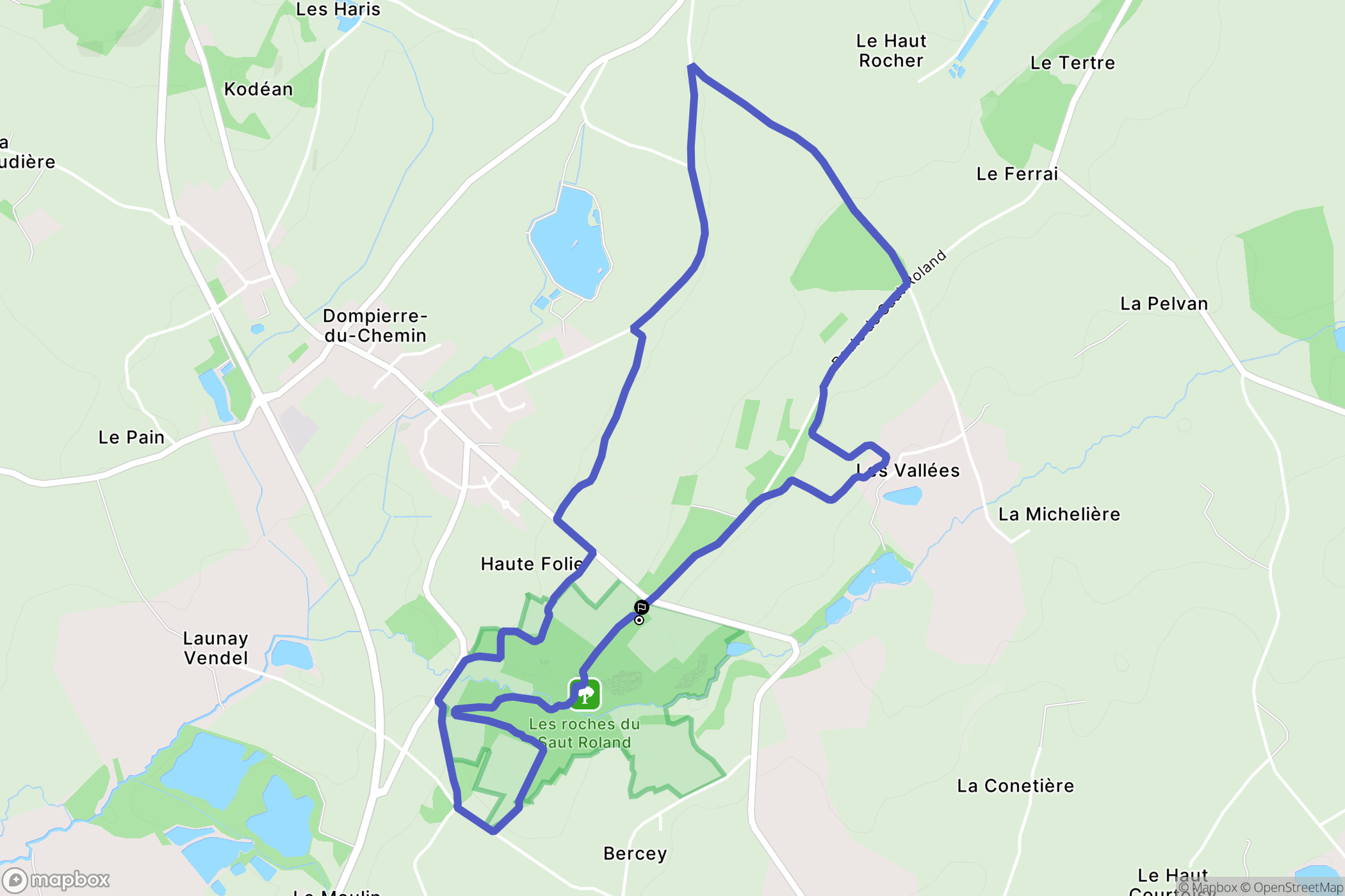 Luitré-Dompierre : carte du parcours de randonnée - France