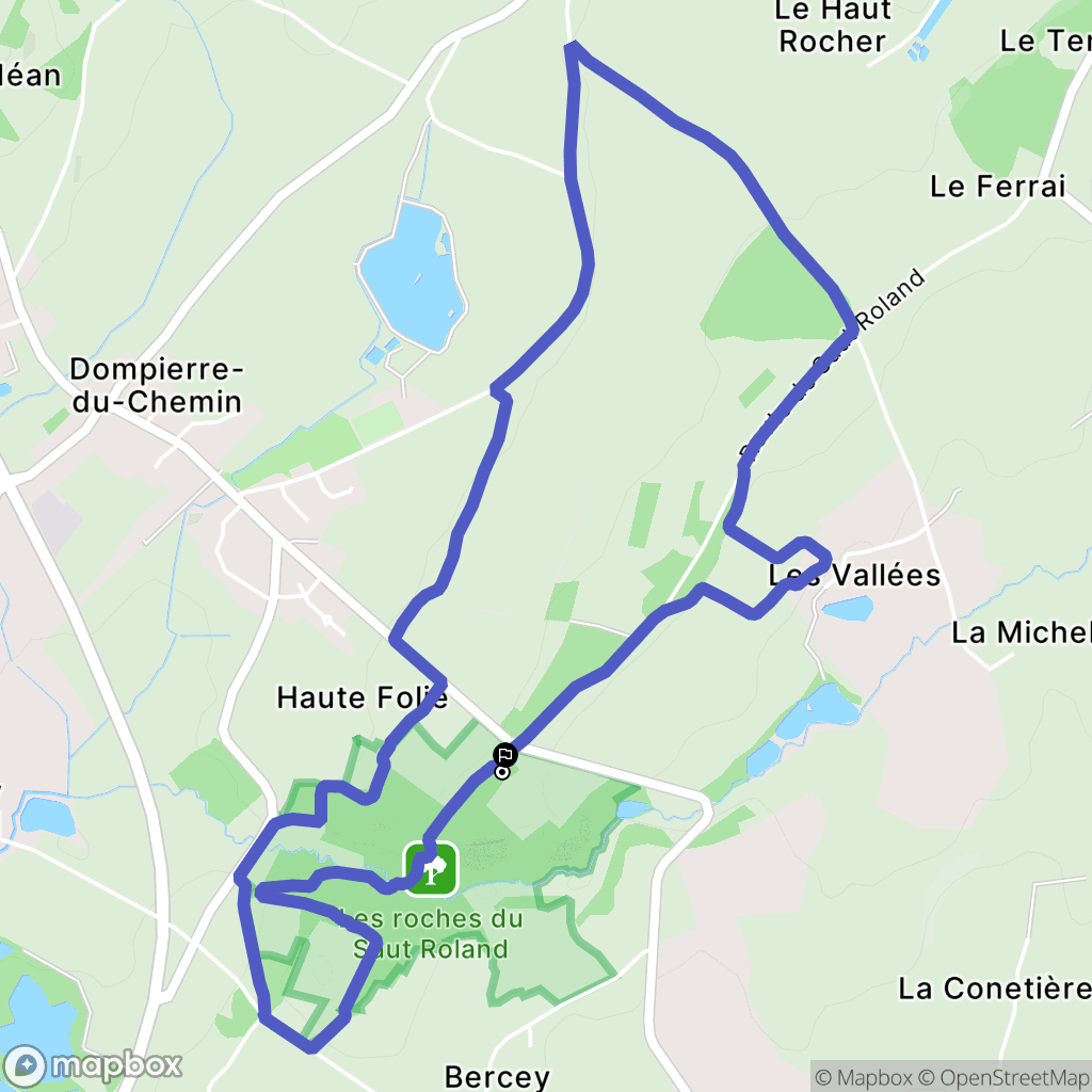 Luitré-Dompierre : carte du parcours de randonnée - France