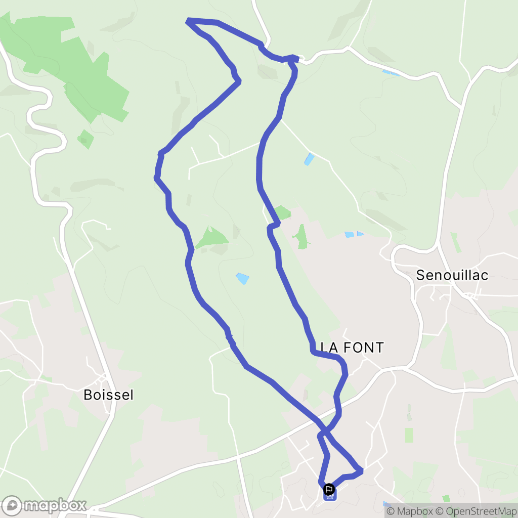 Gaillac : carte du parcours de randonnée - France