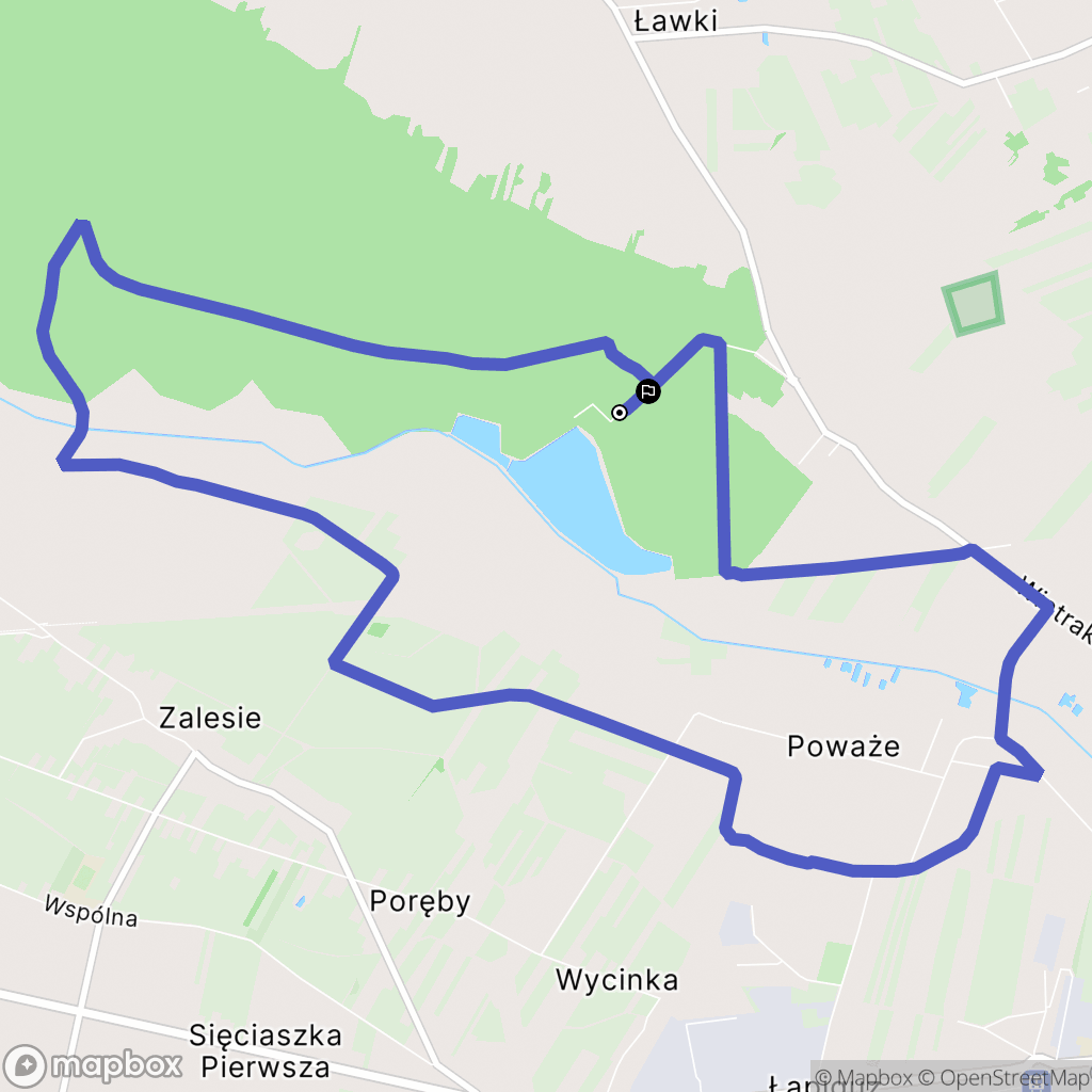 Łuków: mapa trasy - Poland