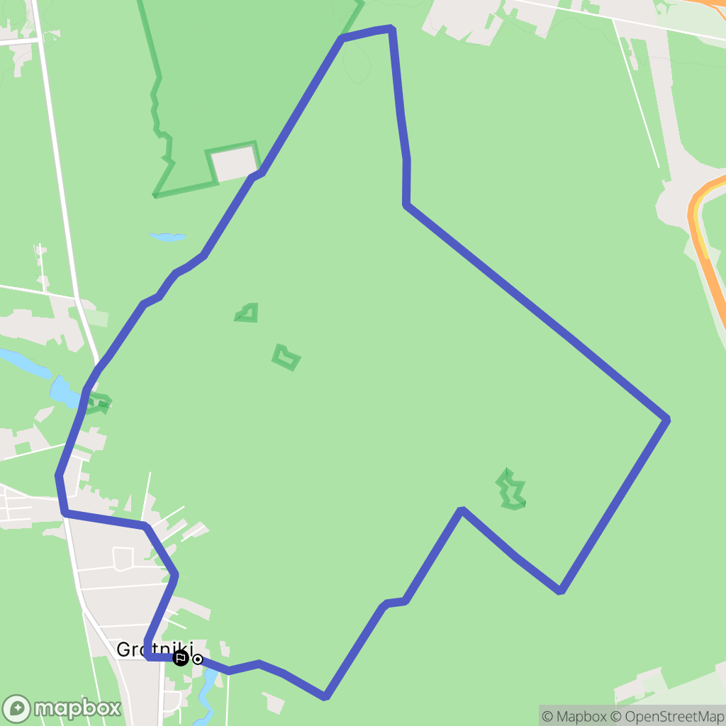 Grotniki: mapa trasy - Poland