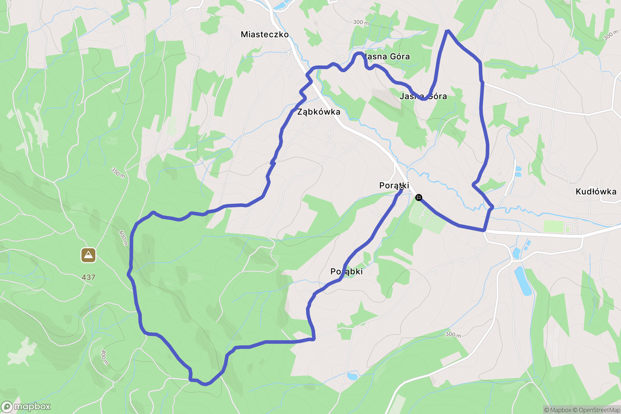 Golcowa: mapa trasy - Poland