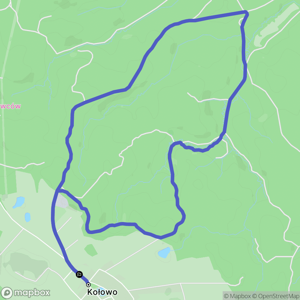 Kołowo: mapa trasy - Poland