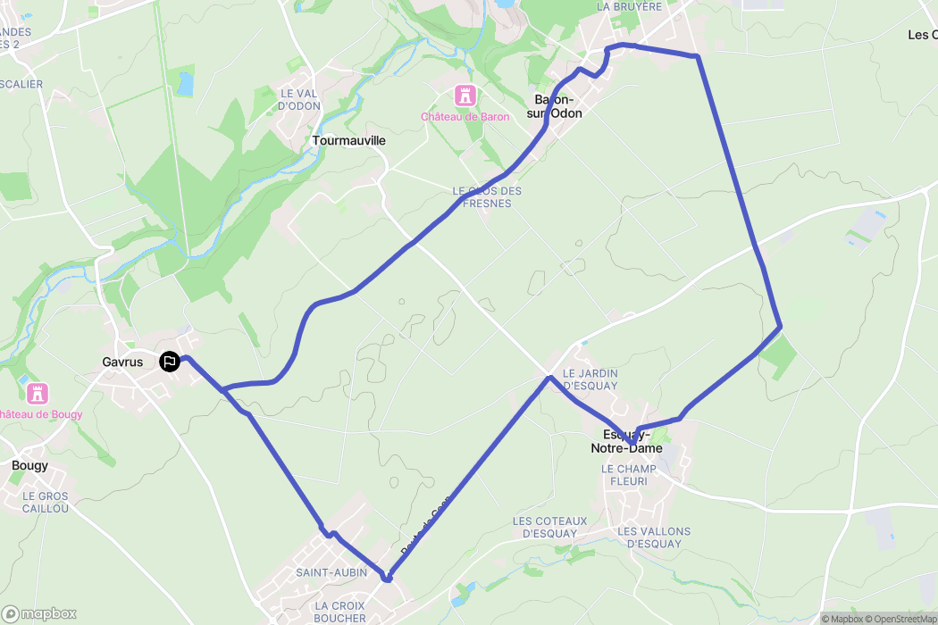 Gavrus : carte du parcours de randonnée - France