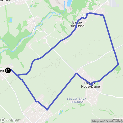 Gavrus : carte du parcours de randonnée - France