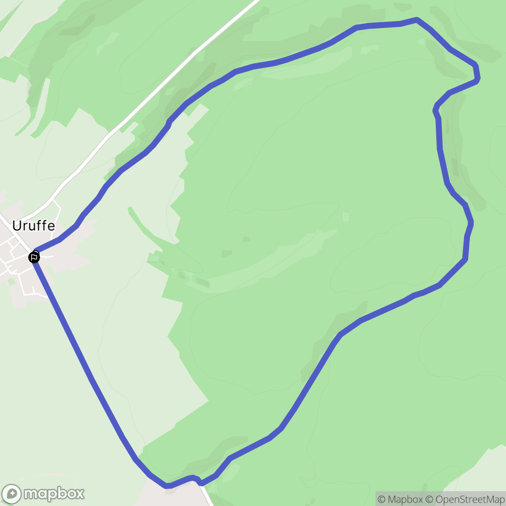 Uruffe : carte du parcours de randonnée - France