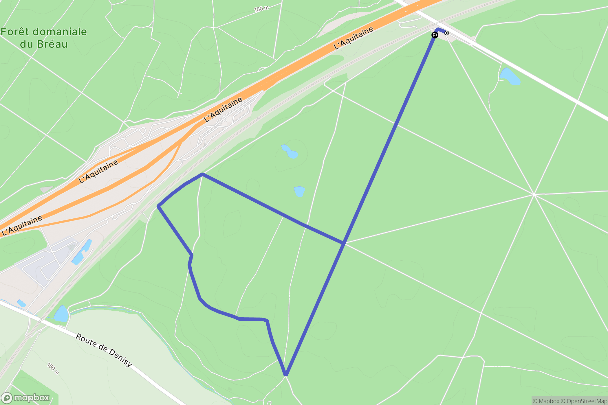 Dourdan : carte du parcours de randonnée - France