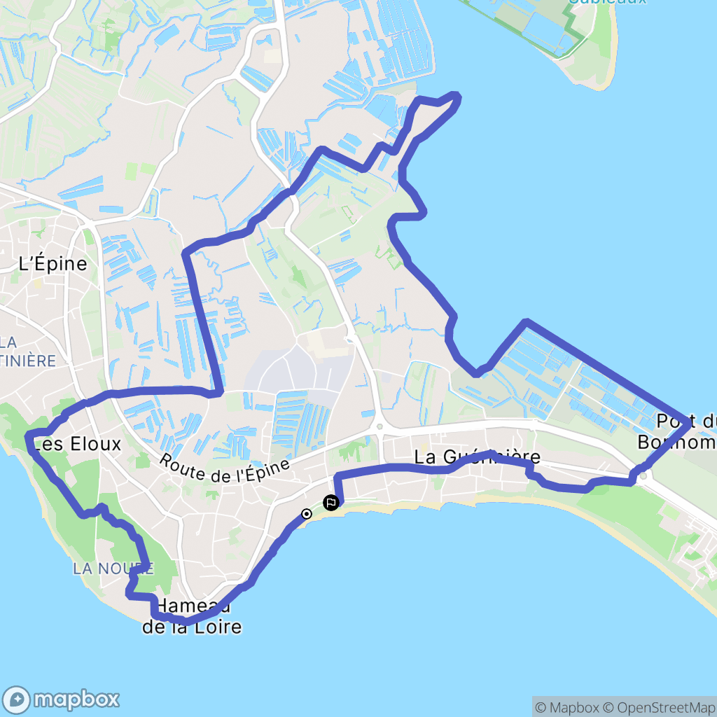 La Guérinière : carte du parcours de randonnée - France