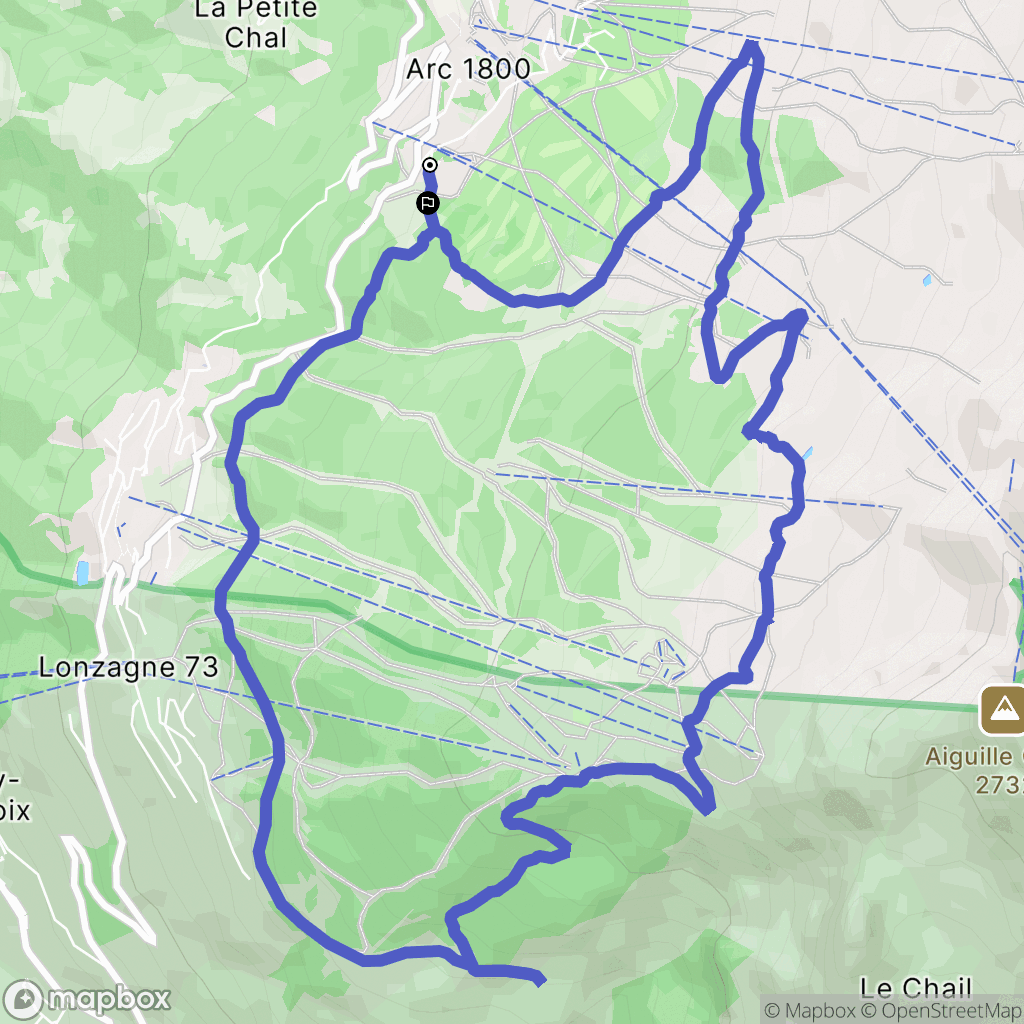 Bourg-Saint-Maurice : carte du parcours de randonnée - France