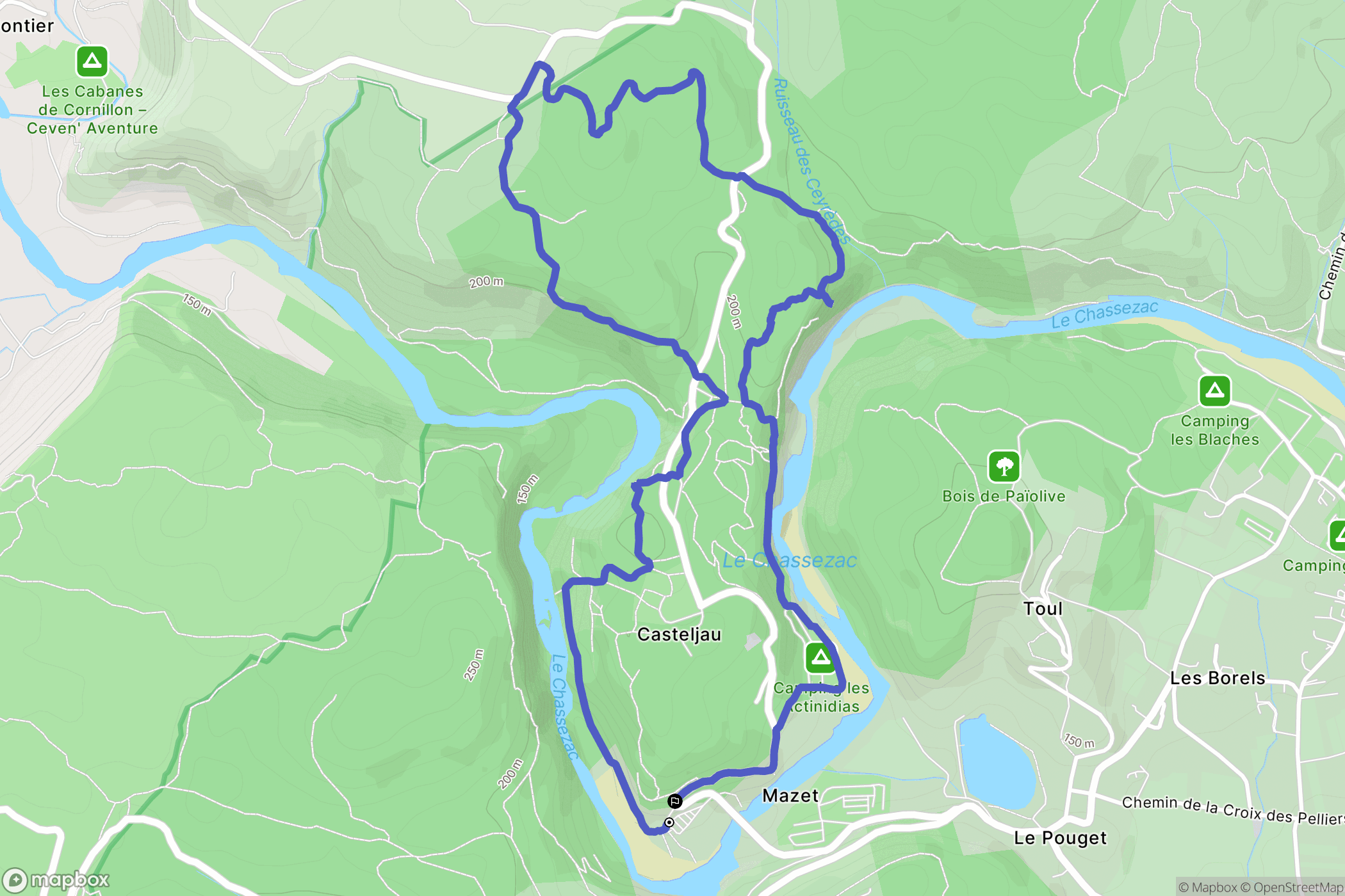 Berrias-et-Casteljau: routekaart voor buitenactiviteiten - France
