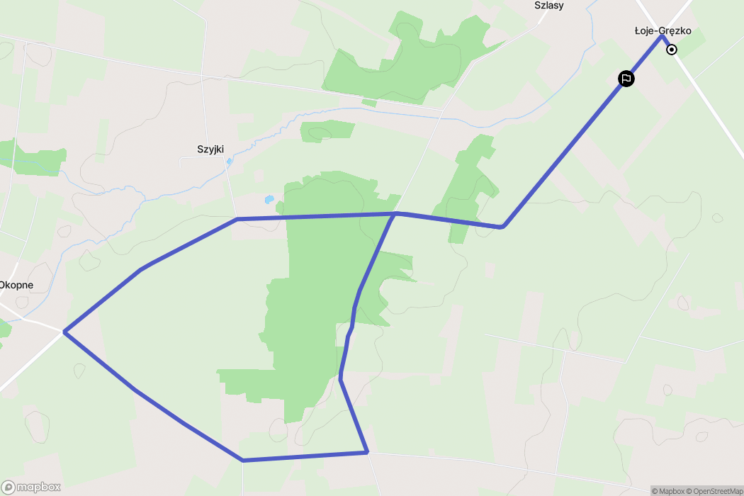 Łoje-Awissa: mapa trasy - Poland