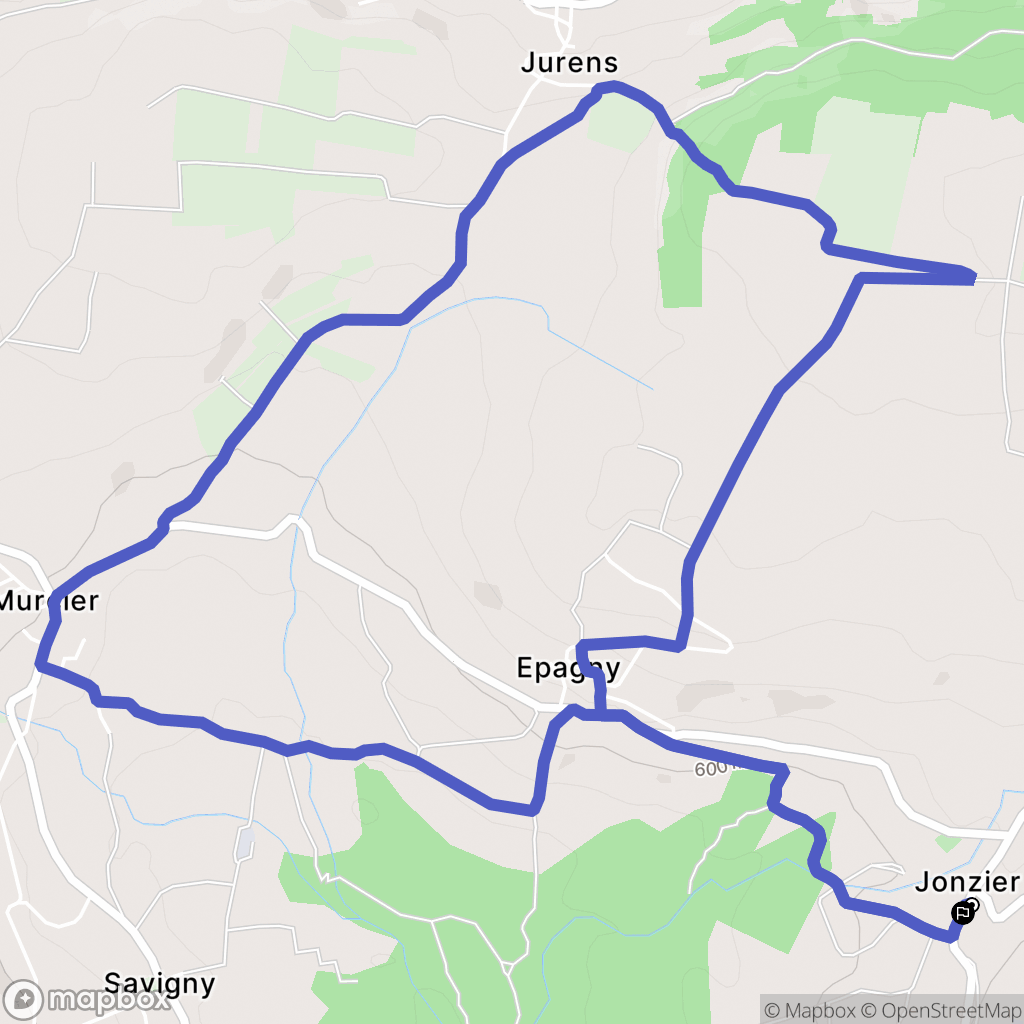 Jonzier-Épagny : carte du parcours de randonnée - France