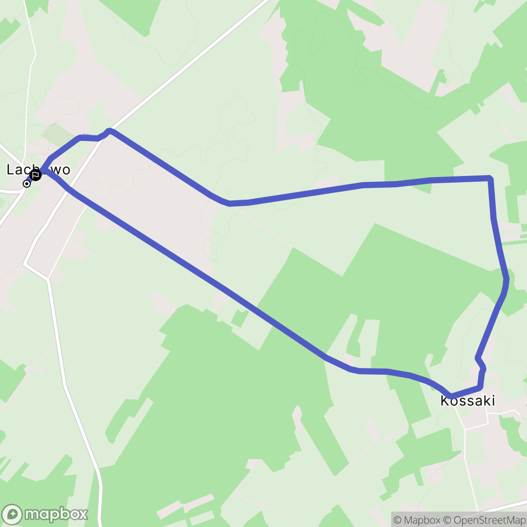 Lachowo: mapa trasy - Poland