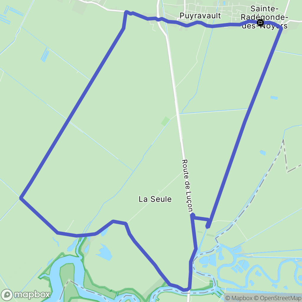 Sainte-Radégonde-des-Noyers : carte du parcours de randonnée - France