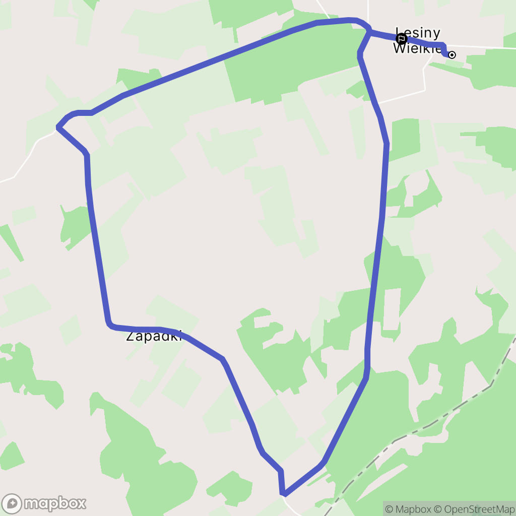 Lesiny Wielkie: mapa trasy - Poland