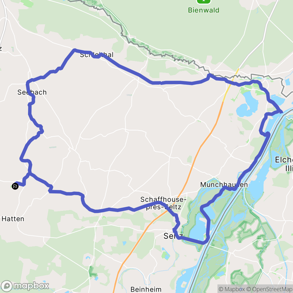 Oberrœdern : carte du parcours de randonnée - France