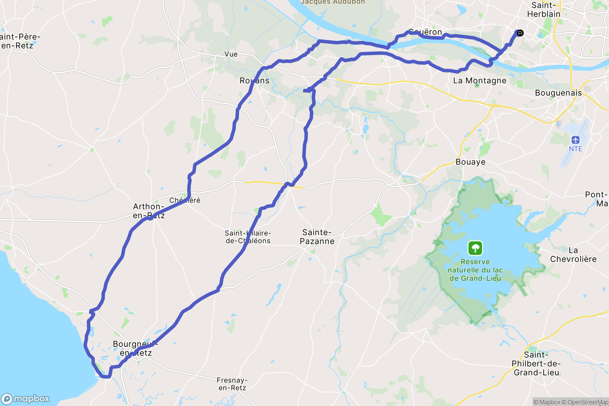 Saint-Herblain : carte du parcours de randonnée - France
