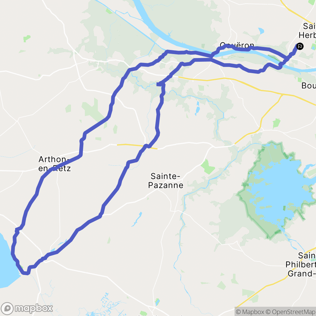 Saint-Herblain : carte du parcours de randonnée - France