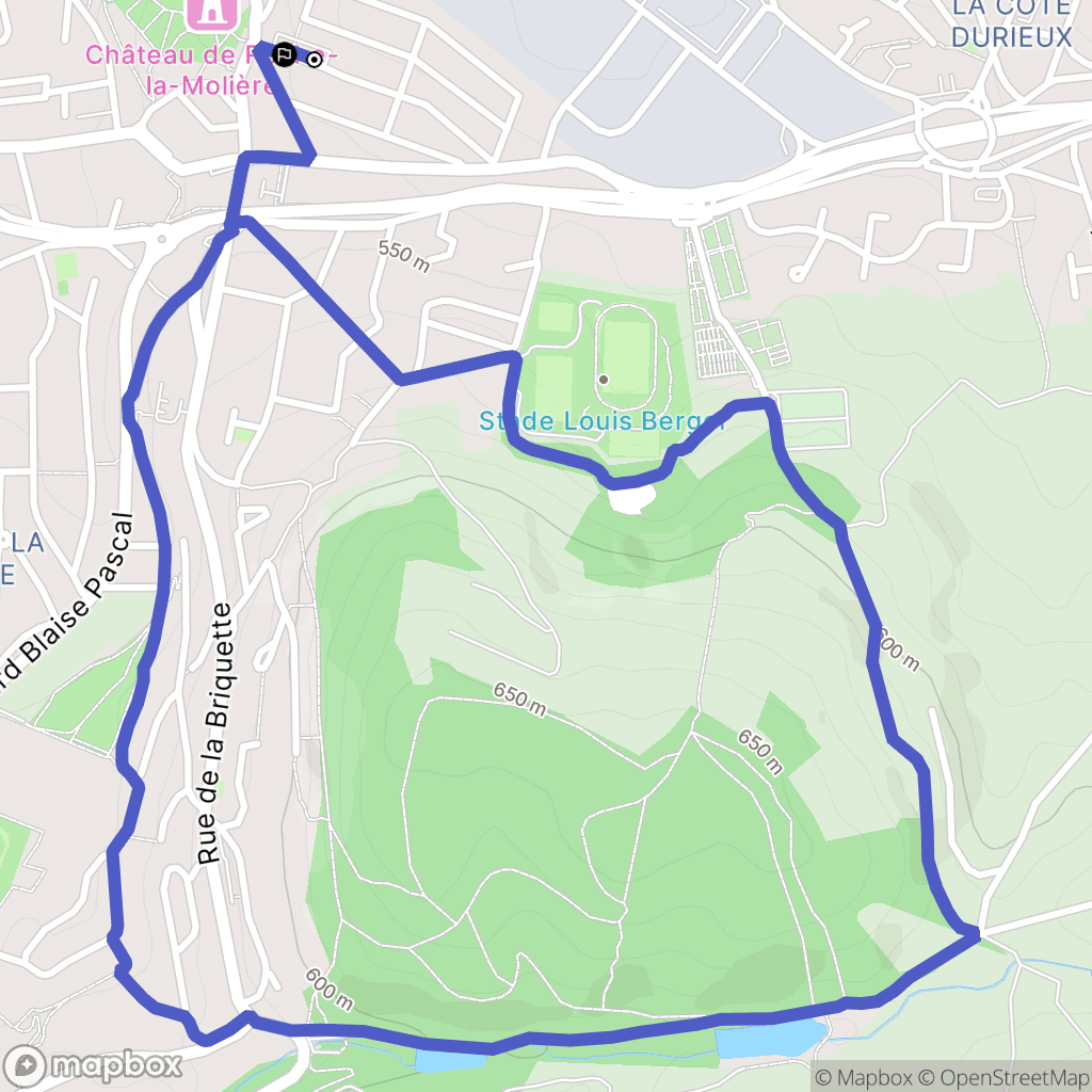 Roche-la-Molière : carte du parcours de randonnée - France