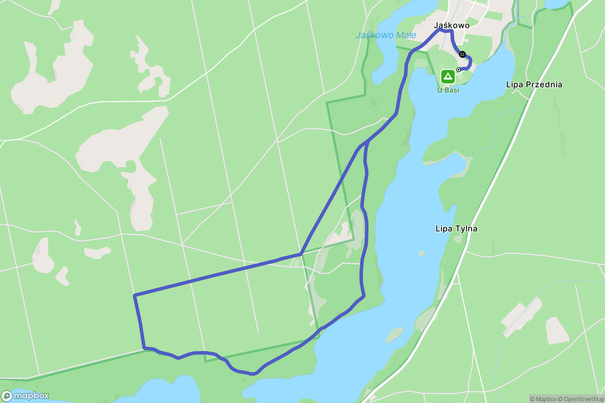 Jaśkowo: mapa trasy - Poland