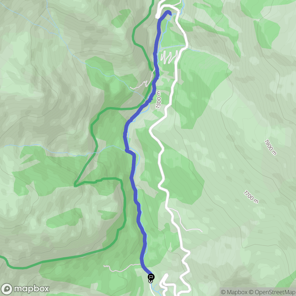 Entraunes : carte du parcours de randonnée - France