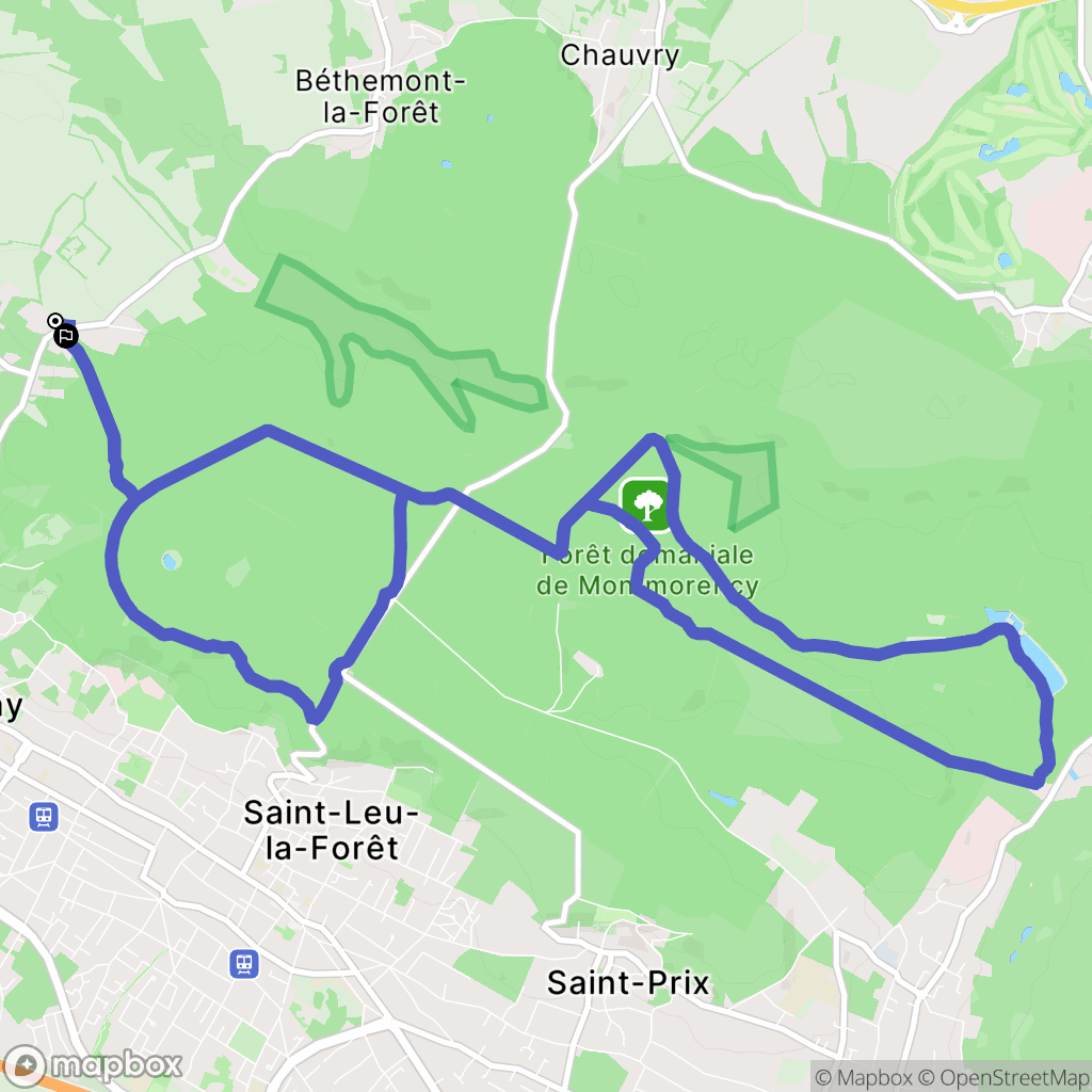Bessancourt : carte du parcours de randonnée - France