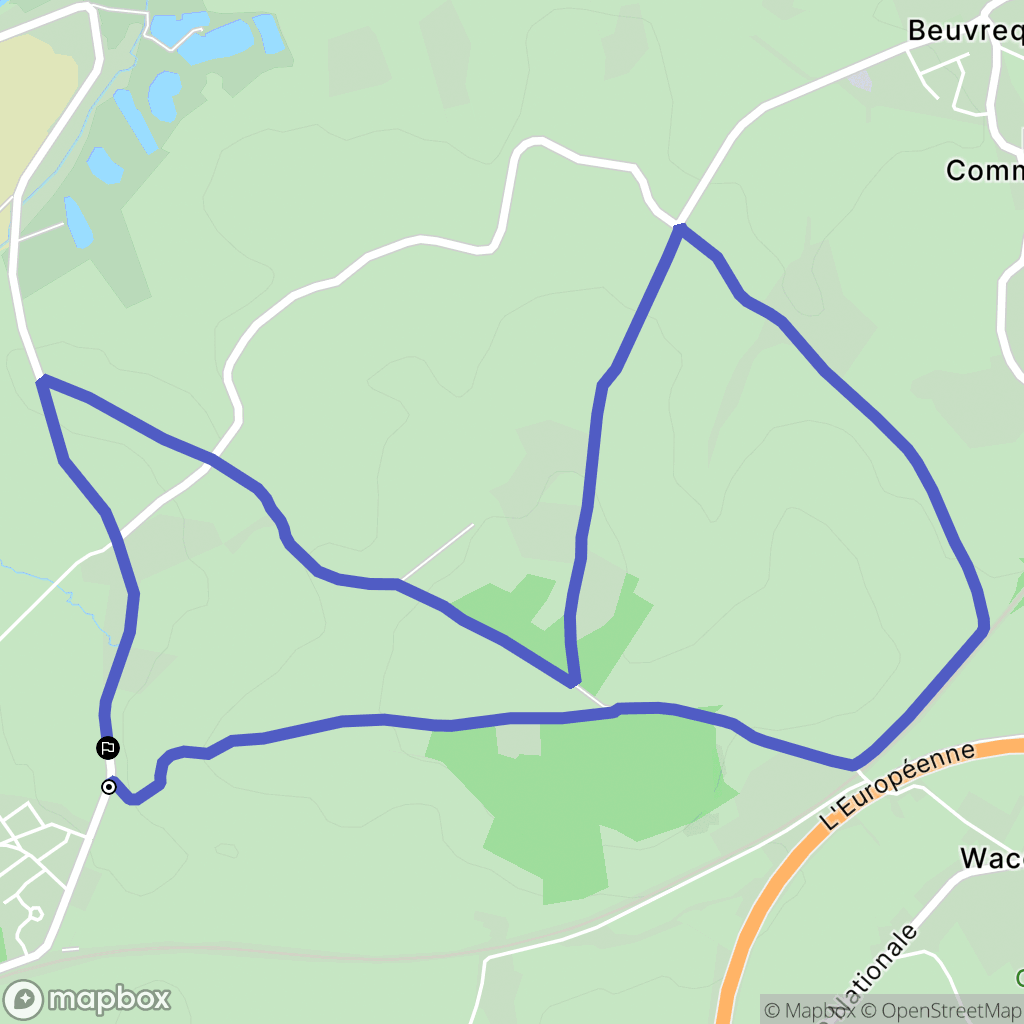 Wimereux : carte du parcours de randonnée - France