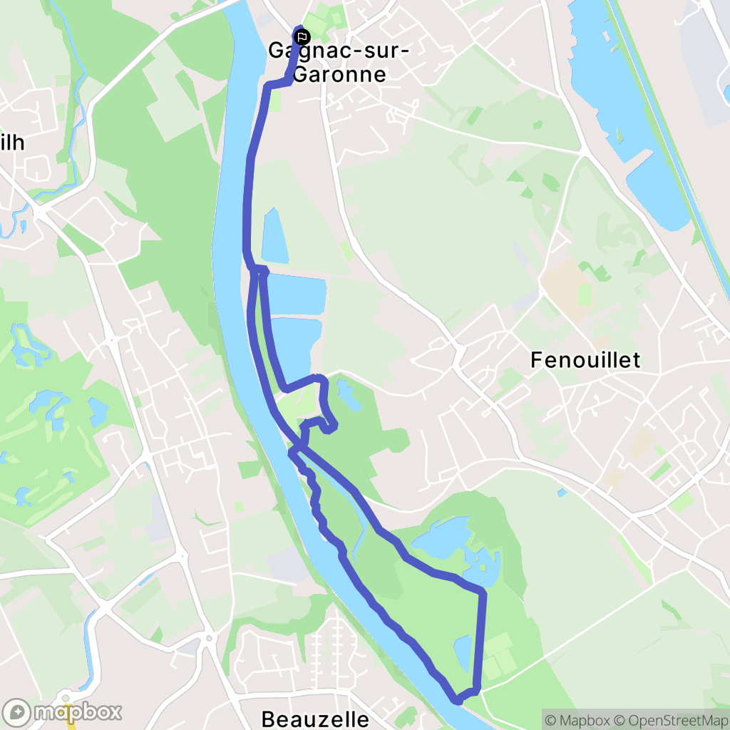 Gagnac-sur-Garonne : carte du parcours de randonnée - France