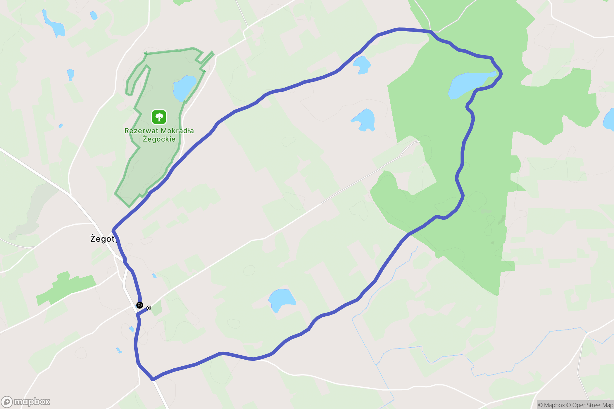 Żegoty: mapa trasy - Poland