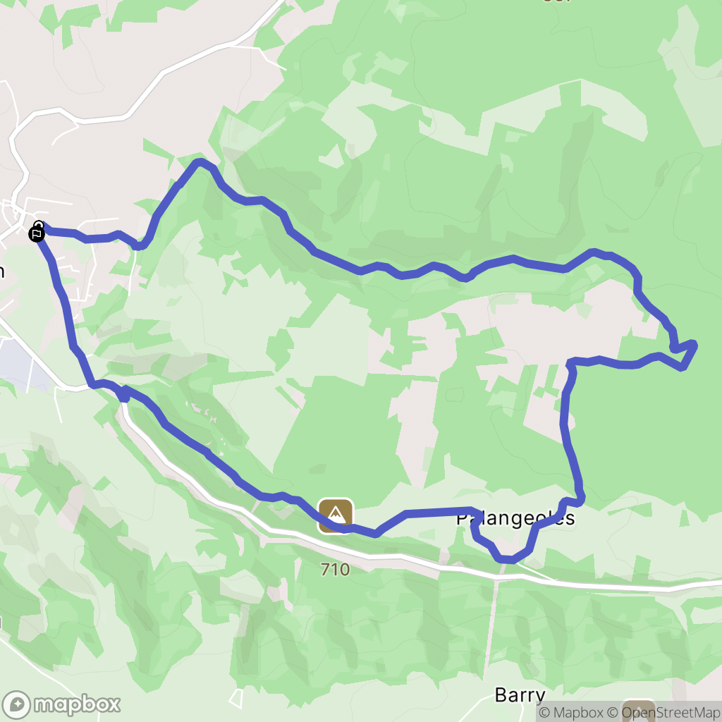 Agen-d'Aveyron : carte du parcours de randonnée - France
