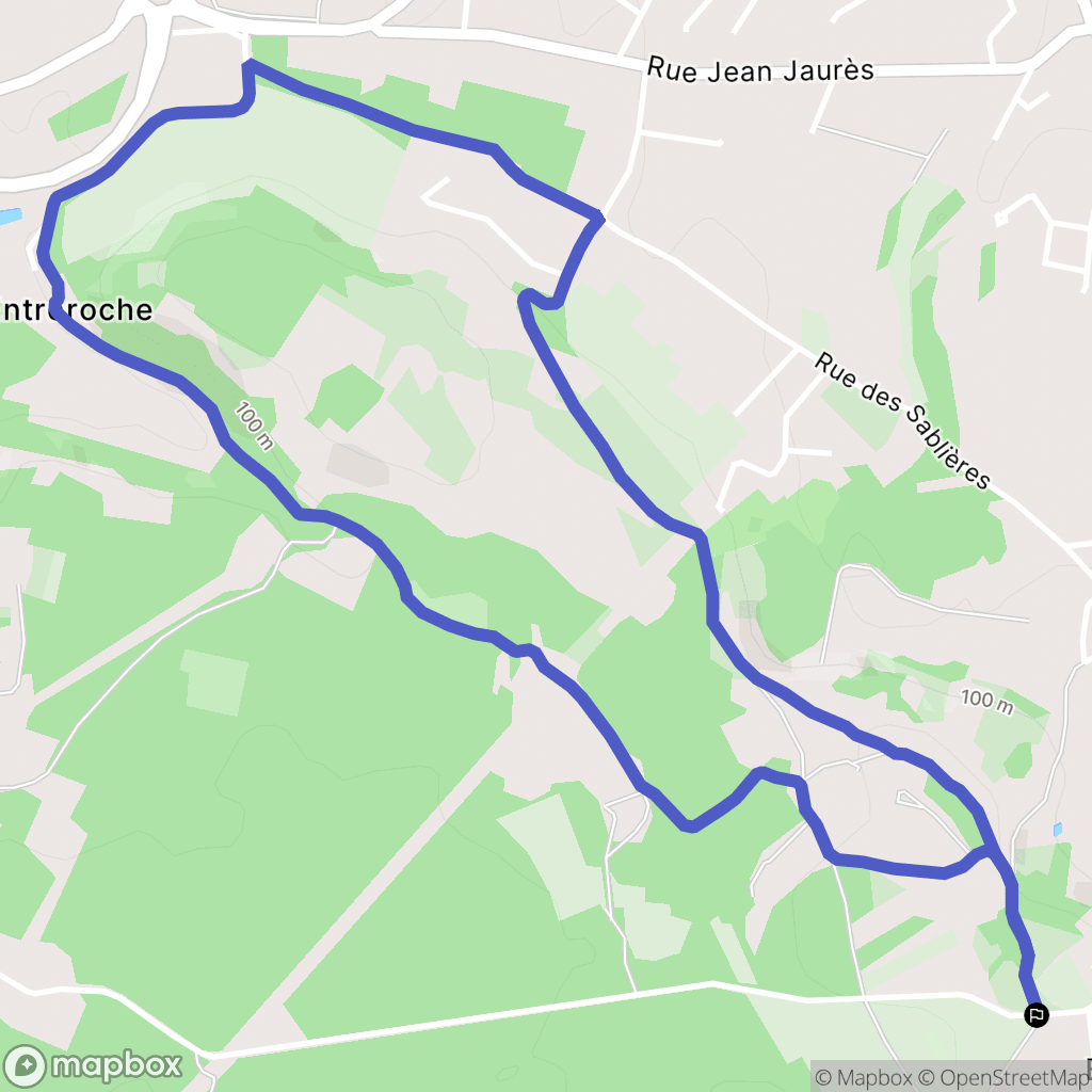 Magnac-sur-Touvre : carte du parcours de randonnée - France