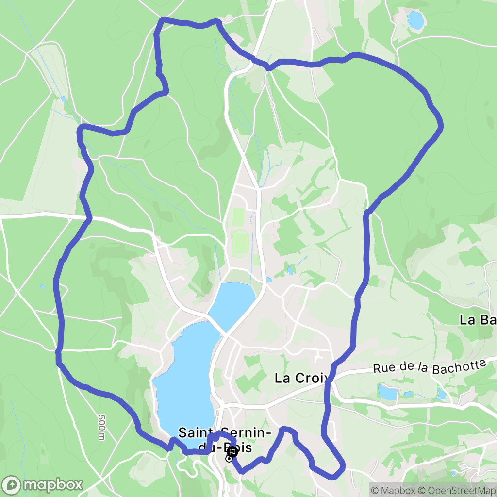 Saint-Sernin-du-Bois : carte du parcours de randonnée - France
