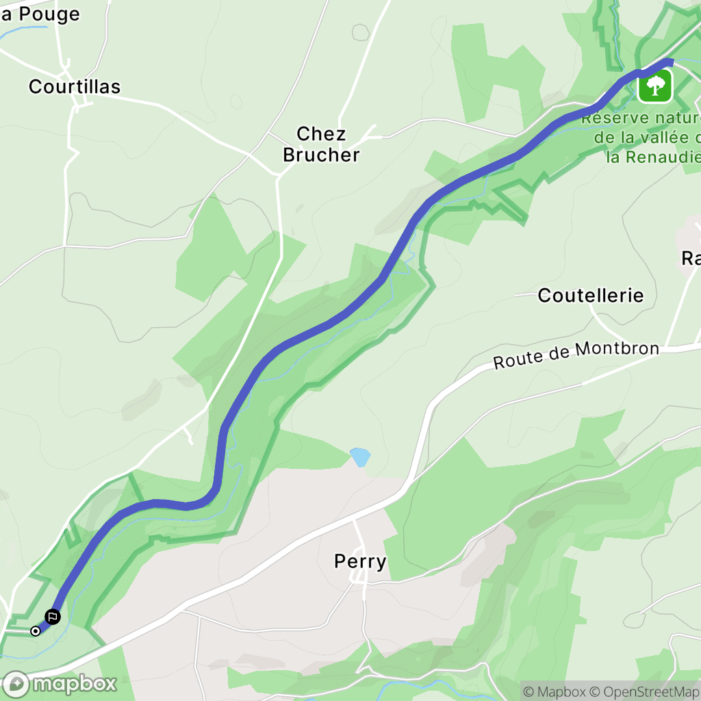 Montbron : carte du parcours de randonnée - France