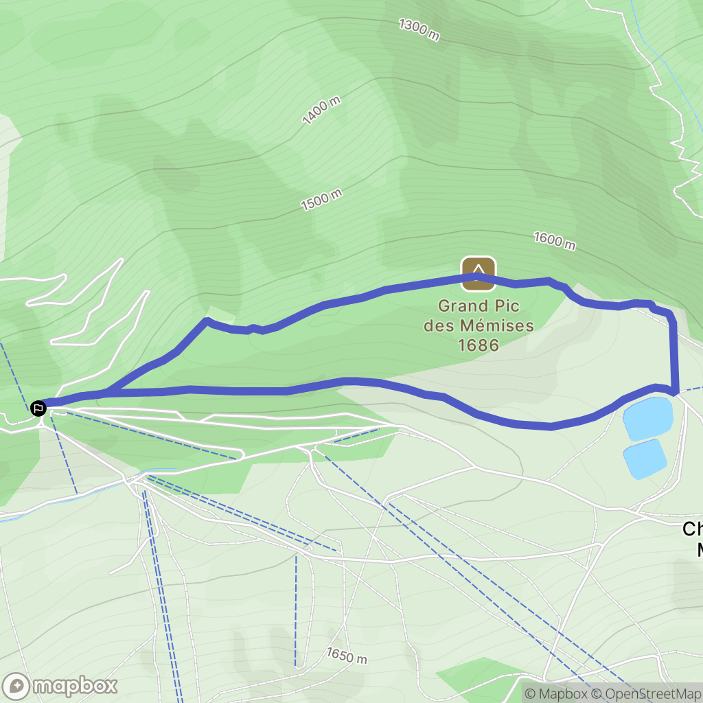 Thollon-les-Mémises : carte du parcours de randonnée - France