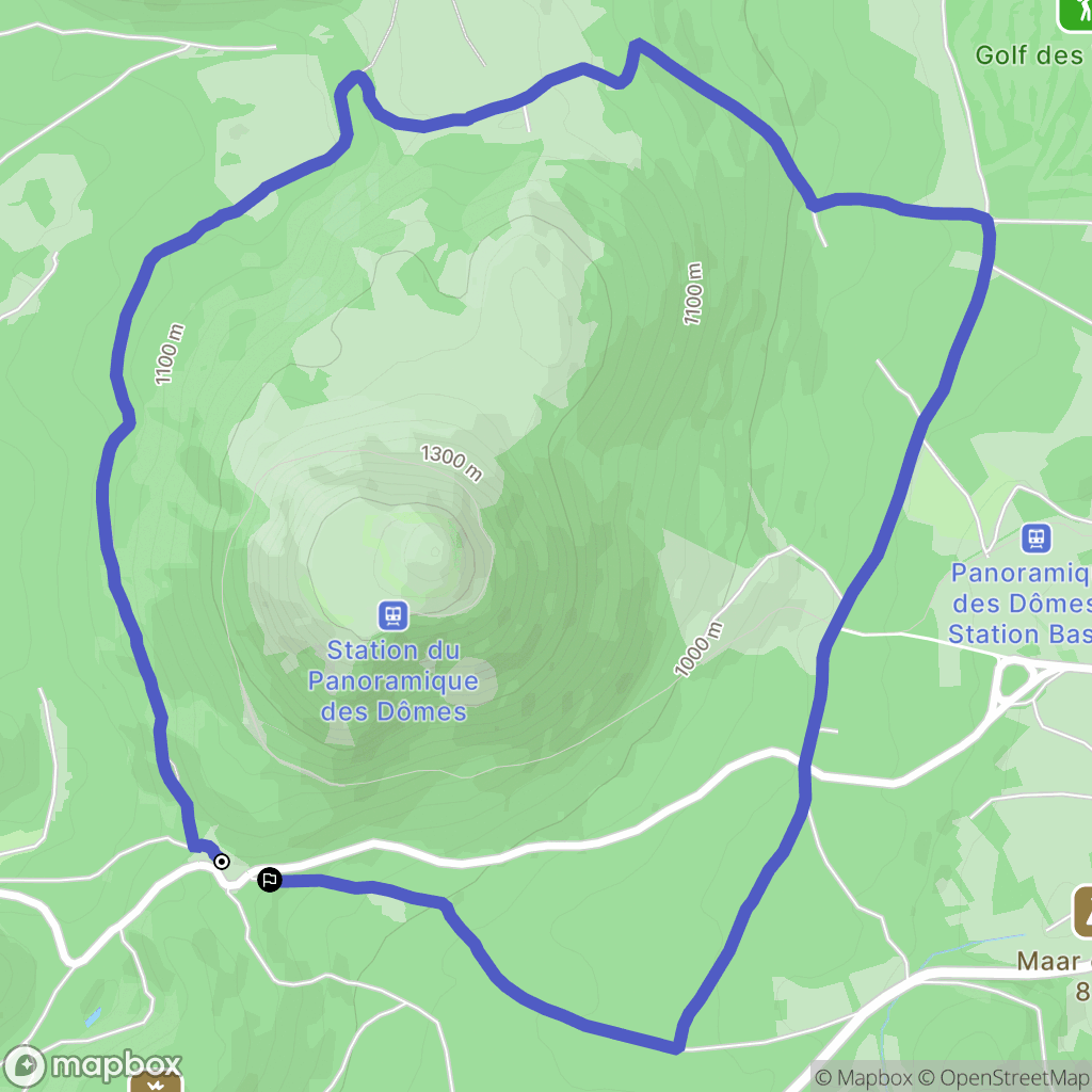 Orcines : carte du parcours de randonnée - France
