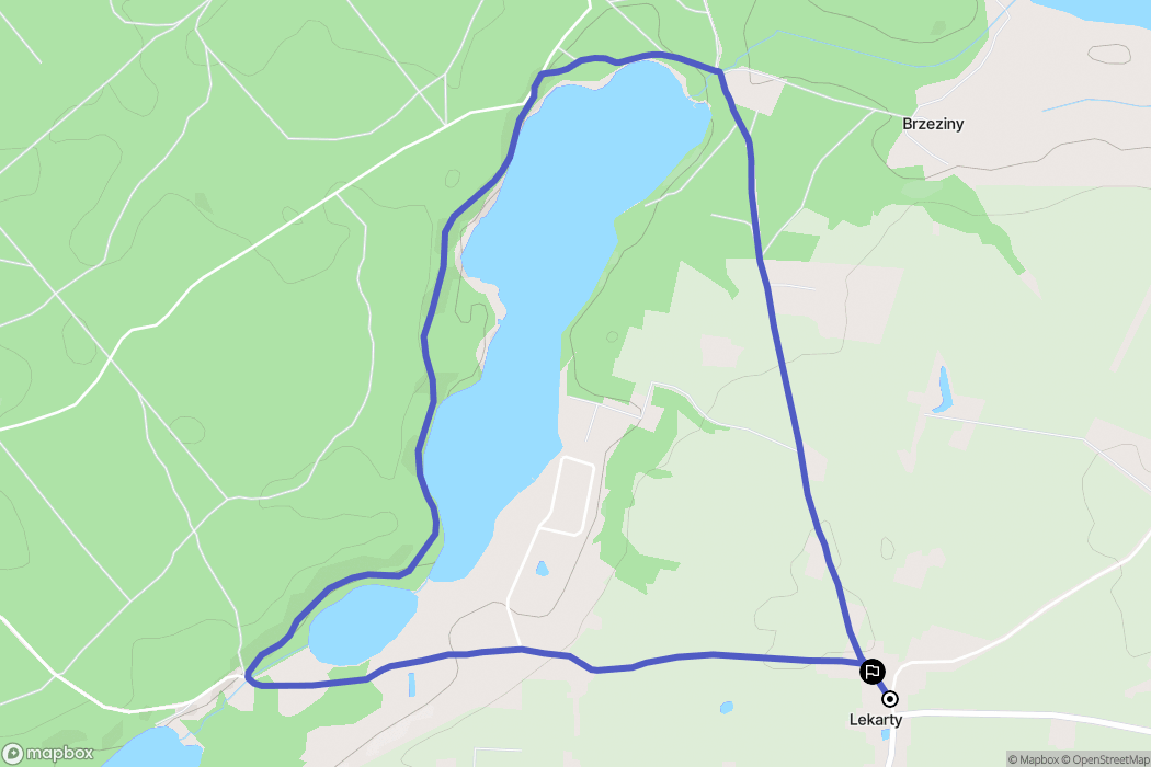 Lekarty: mapa trasy - Poland