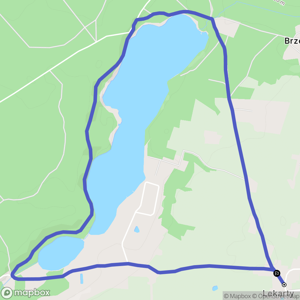 Lekarty: mapa trasy - Poland