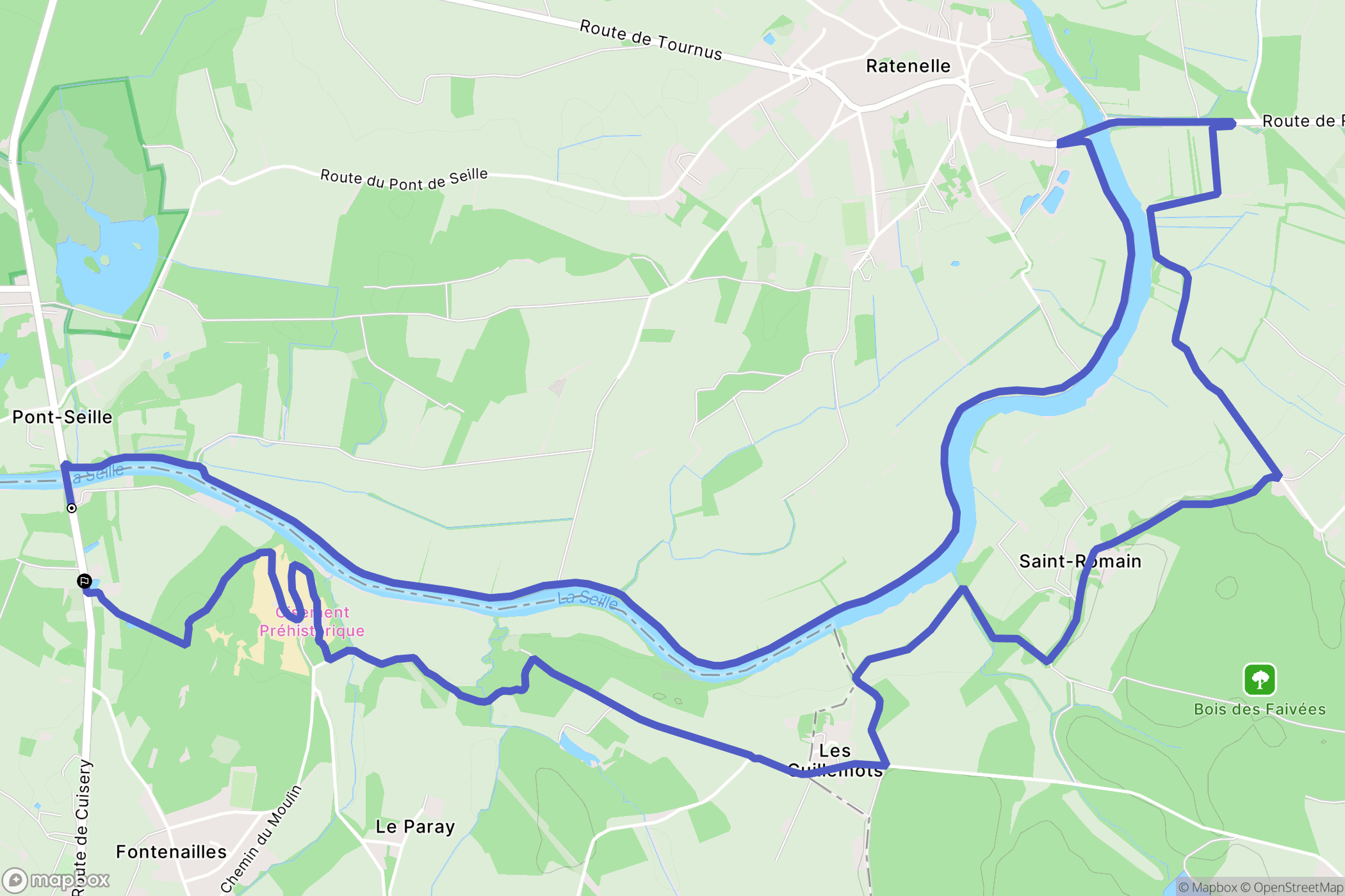 Sermoyer : carte du parcours de randonnée - France