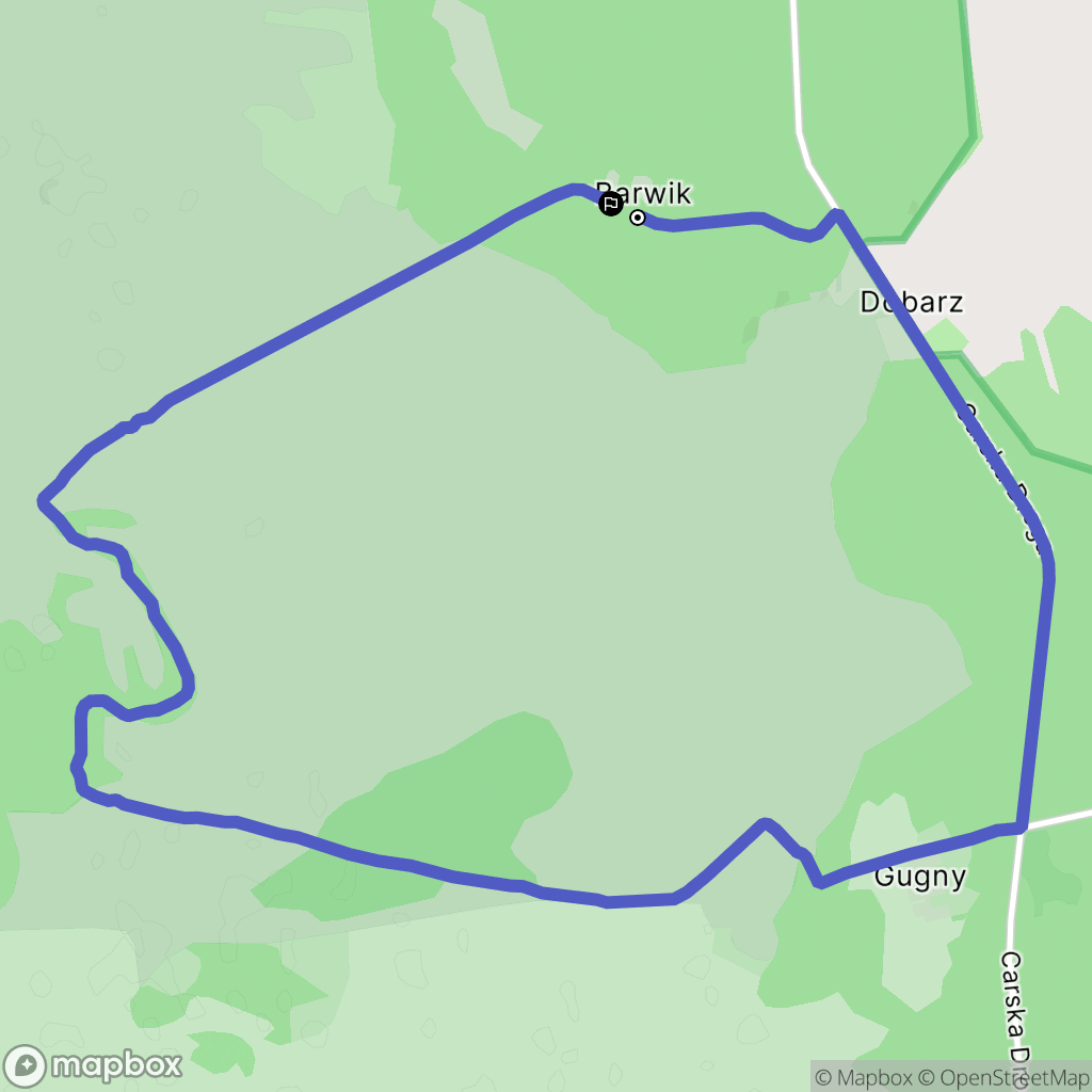 Budy: mapa trasy - Poland