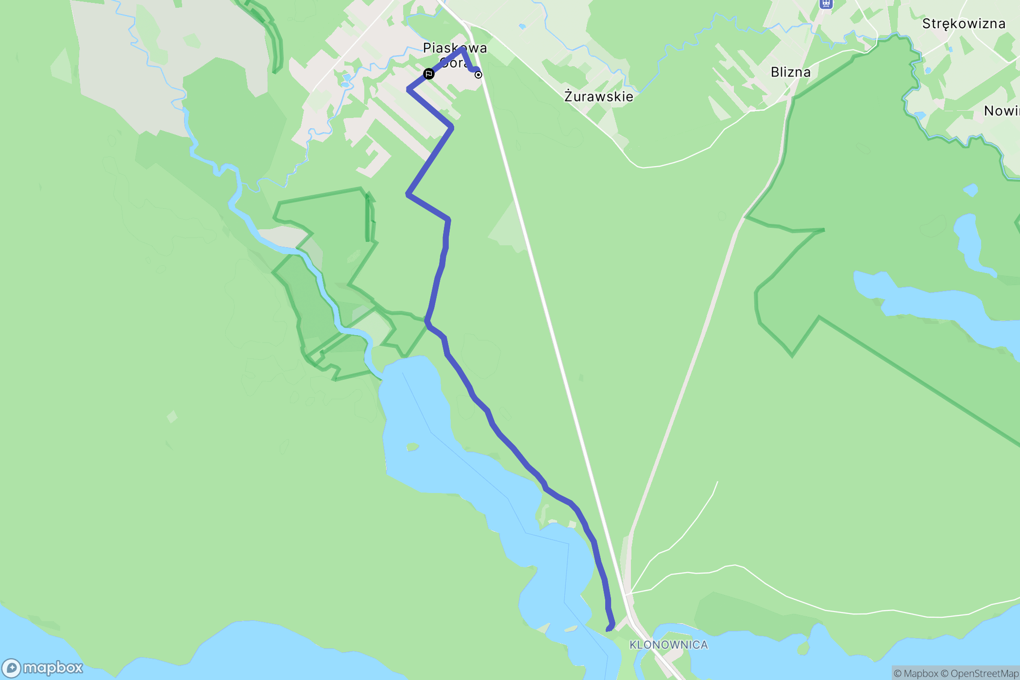 Szczebra: mapa trasy - Poland