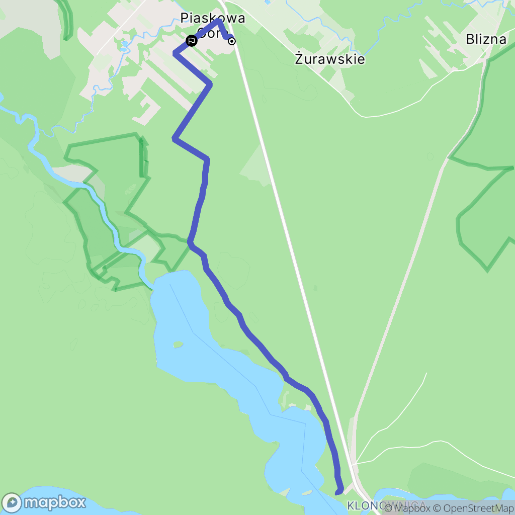 Szczebra: mapa trasy - Poland
