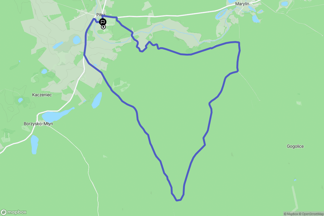 Piłka: mapa trasy - Poland