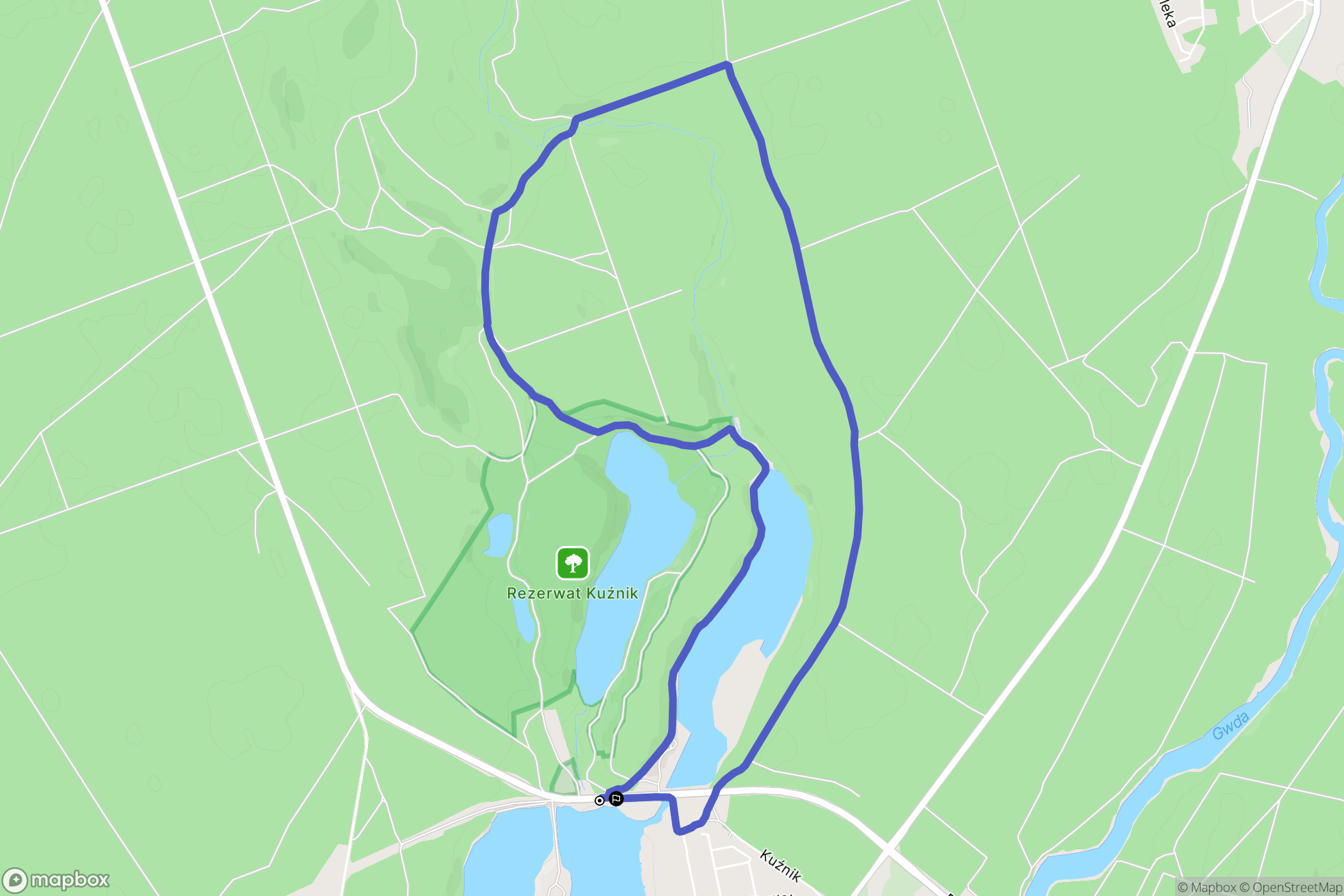 Piła: mapa trasy - Poland