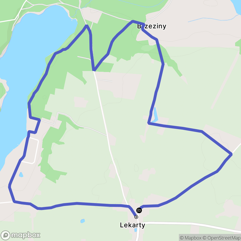 Lekarty: mapa trasy - Poland
