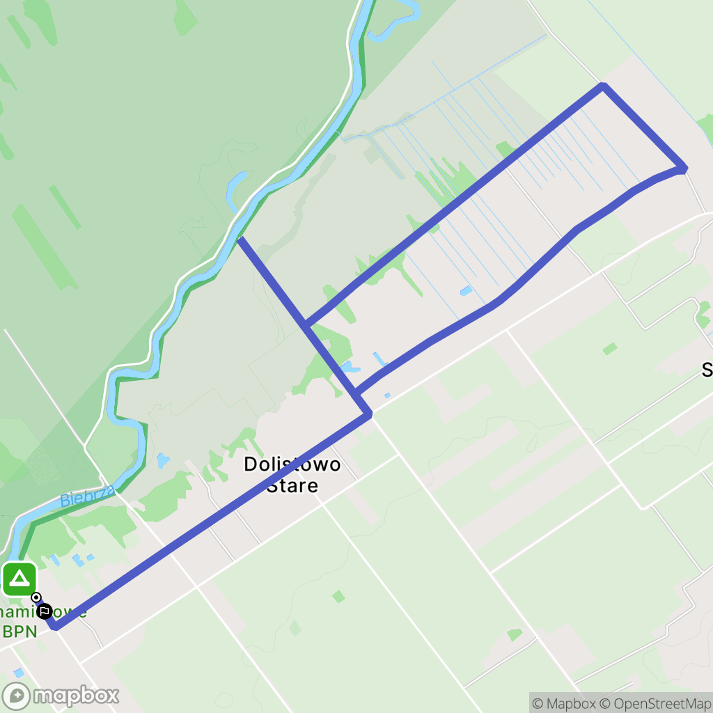 Dolistowo Stare: mapa trasy - Poland