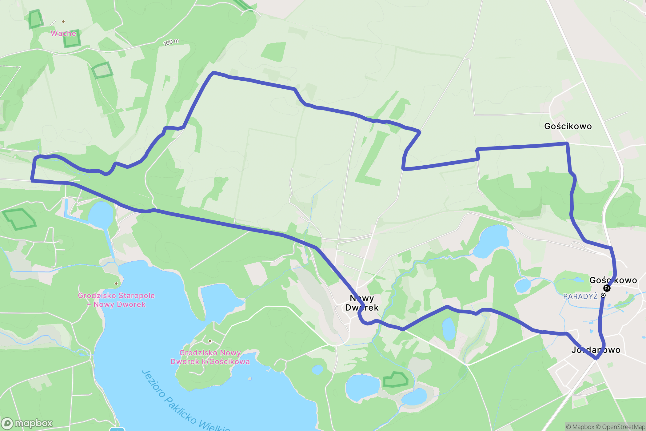 Gościkowo: mapa trasy - Poland