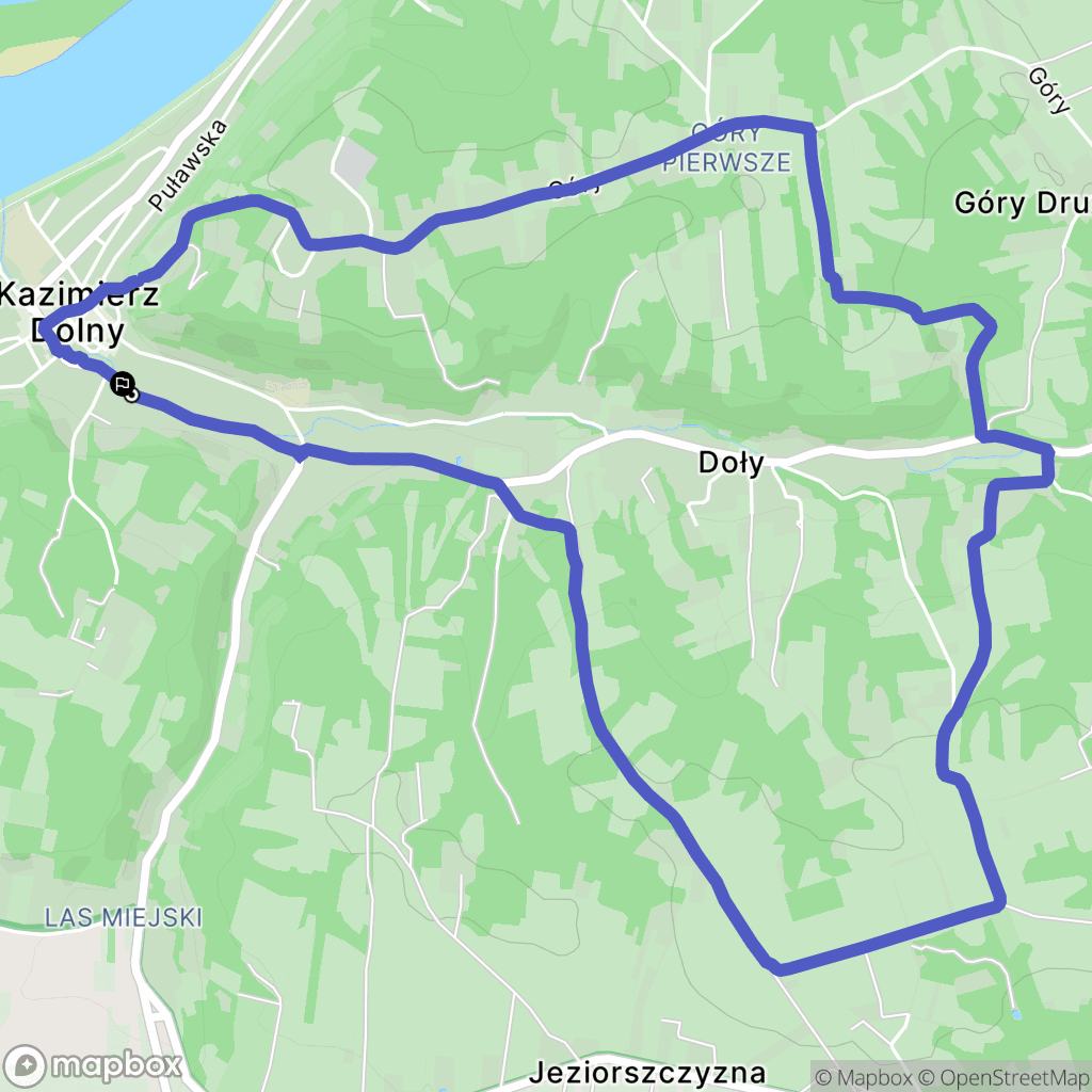 Kazimierz Dolny: mapa trasy - Poland
