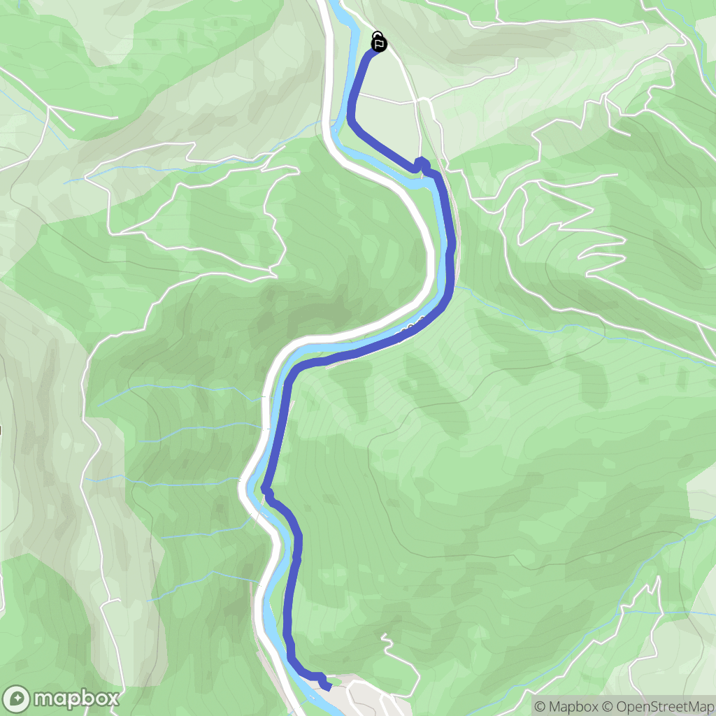 Alet-les-Bains : carte du parcours de randonnée - France