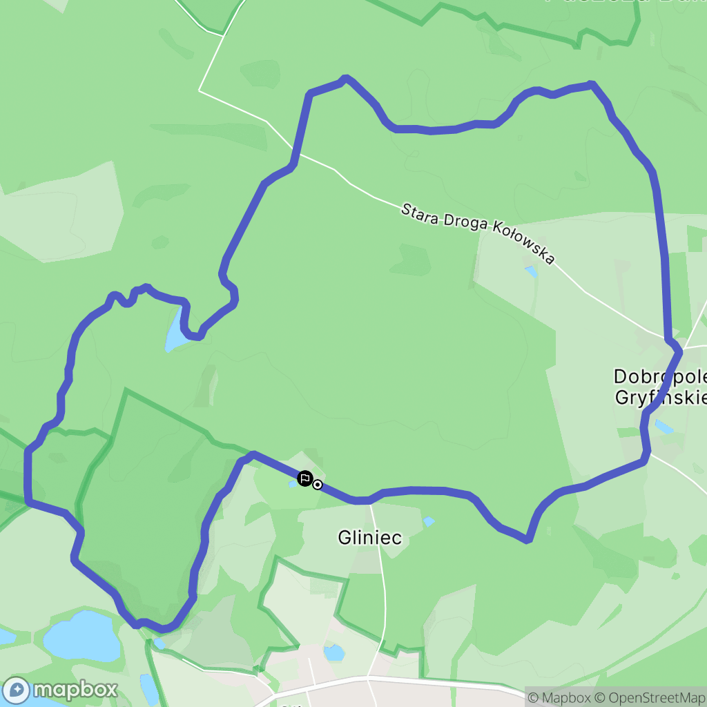 Gliniec: mapa trasy - Poland